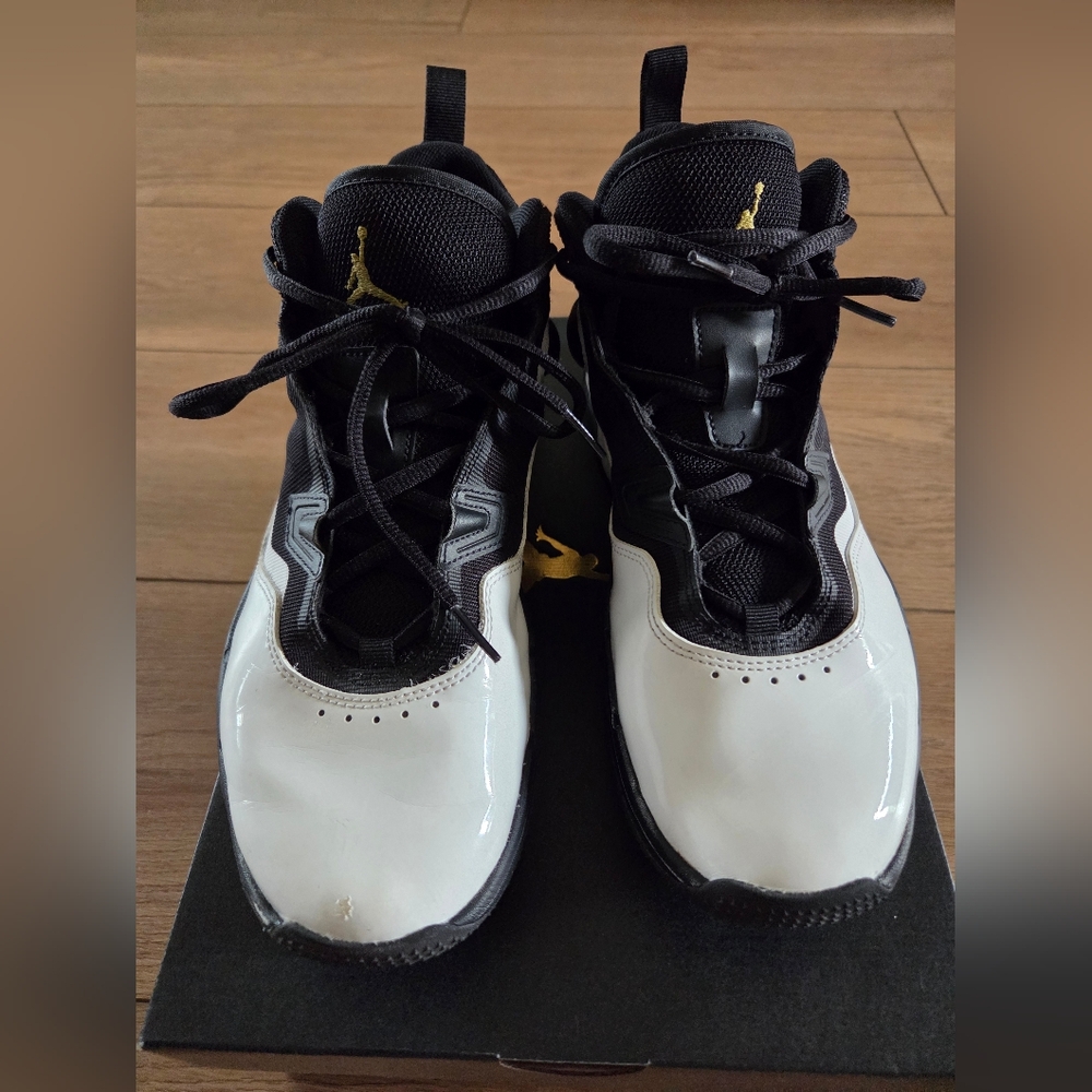 Jordan Stay Loyal 3 Black Metalic Gold White Athletic Men's Basketball Shoes - Picture 6 of 11